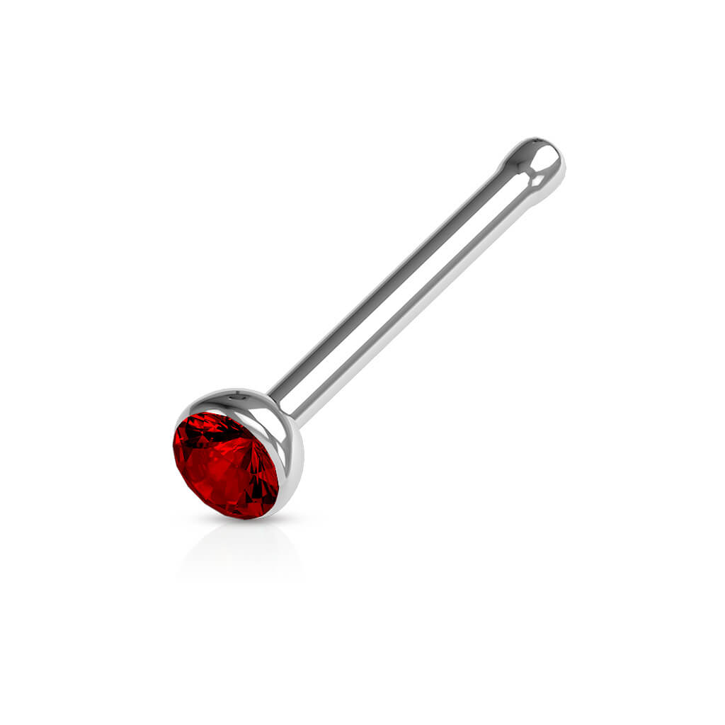 Nose Stud Zirconia Silver