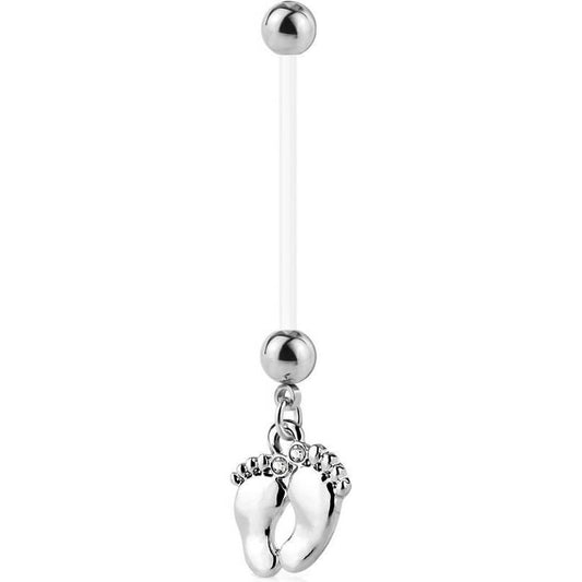 Piercing Nombril Pendentif Pieds de Bébé