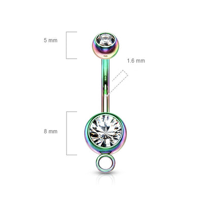 Bauchnabelpiercing Kugel Zirkonia