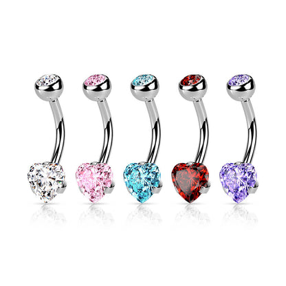 Piercing Nombril Coeur Zircone