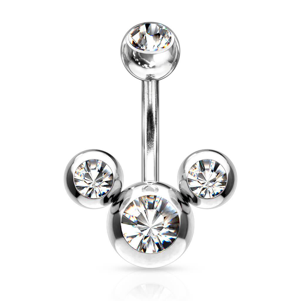 Bauchnabelpiercing 3 Zirkonia