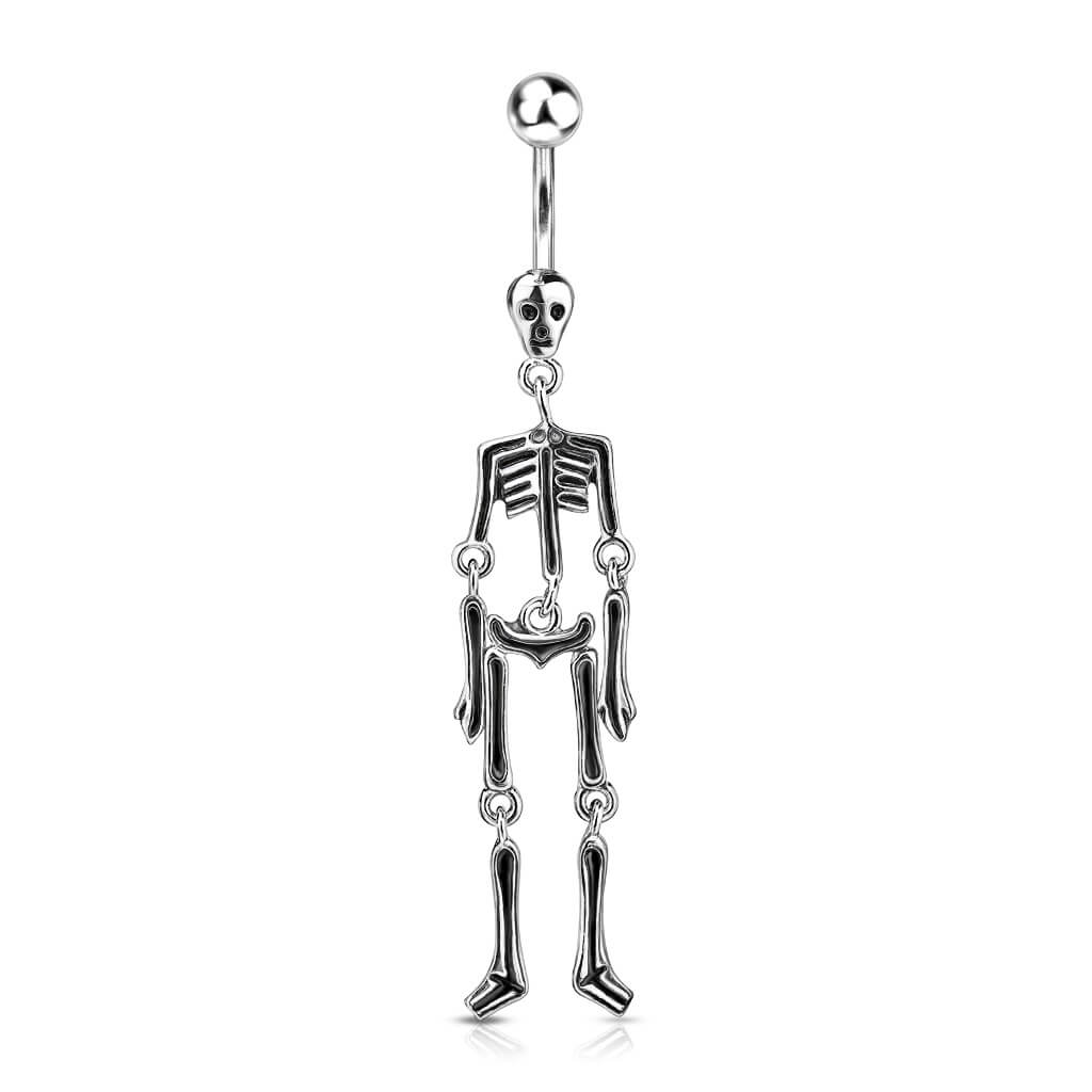 Belly Button Piercing Skeleton dangle