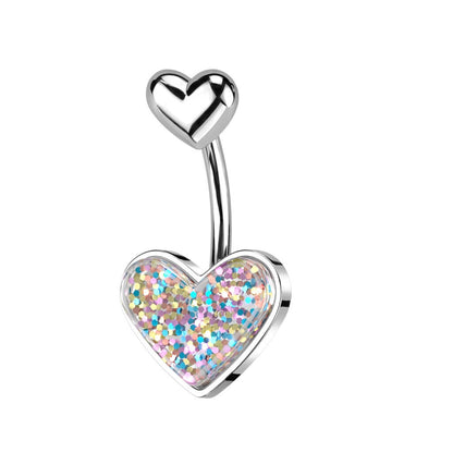 Piercing Ombelico Cuore glitterato