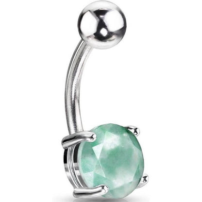 Piercing Nombril Pierre Semi-Précieuse Amazonite Ronde