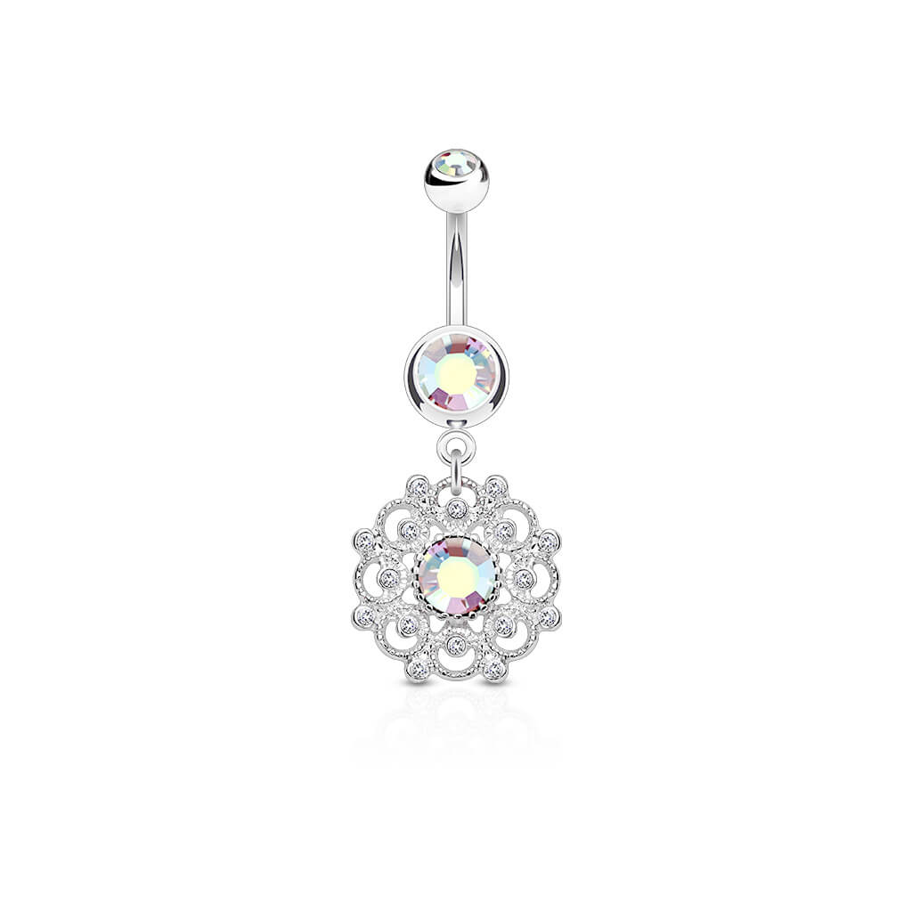 Piercing Nombril Pendentif Vintage Zircone