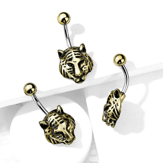 Piercing Nombril Tigre Or