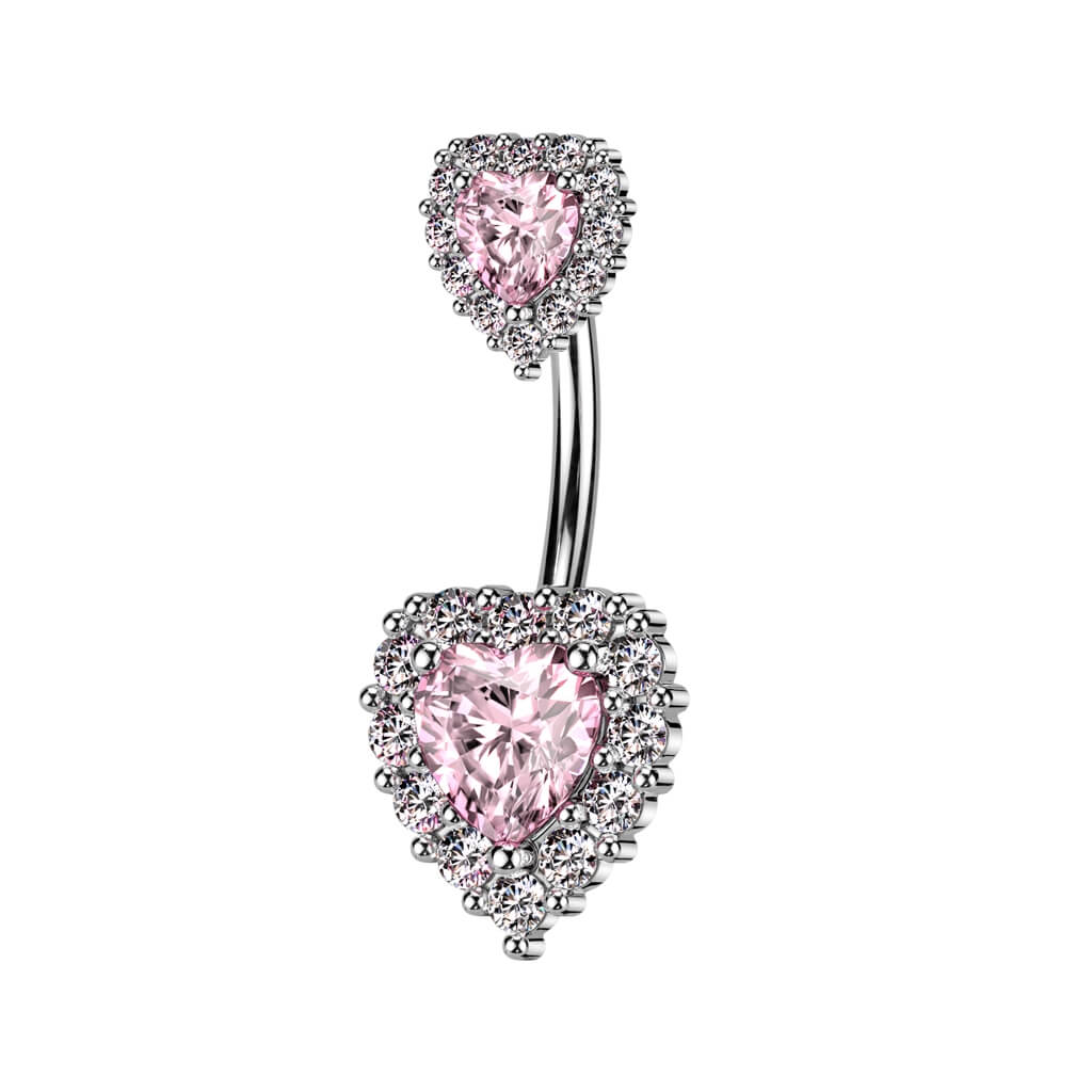 Piercing Ombelico Cuore di zircone 