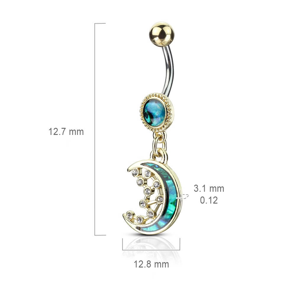 Bauchnabelpiercing Mond beweglich Zirkonia