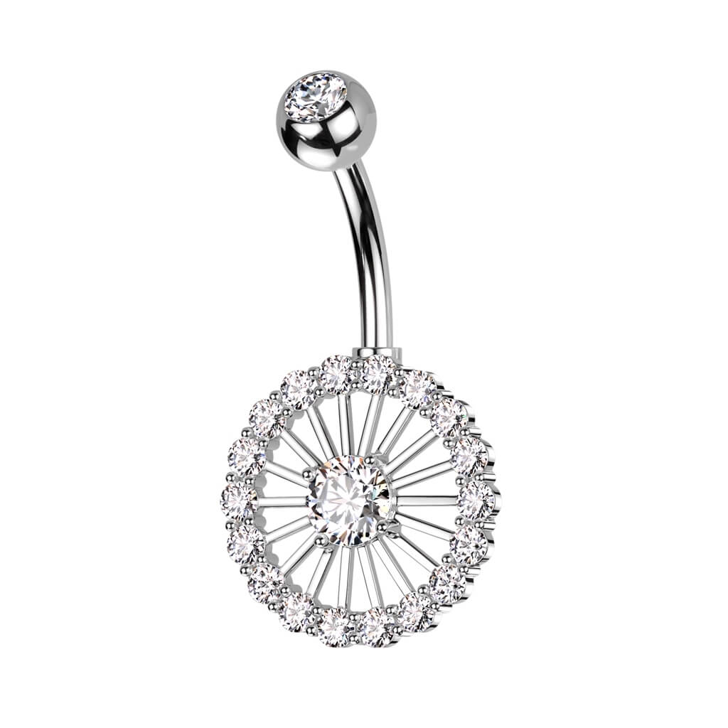 Piercing Nombril Roue Zircone