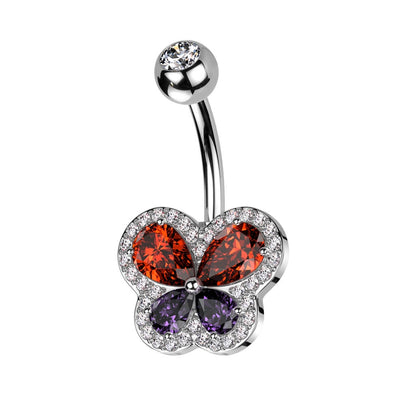 Bauchnabelpiercing Schmetterling Zirkonia