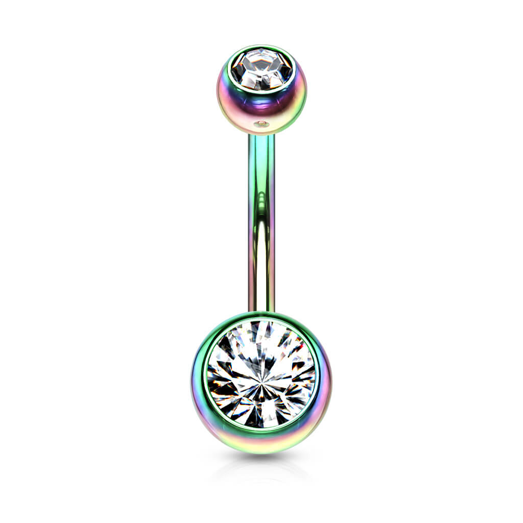 Piercing Ombelico Sfera Zirconi 