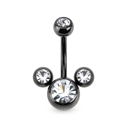 Piercing Nombril 3 Zircones