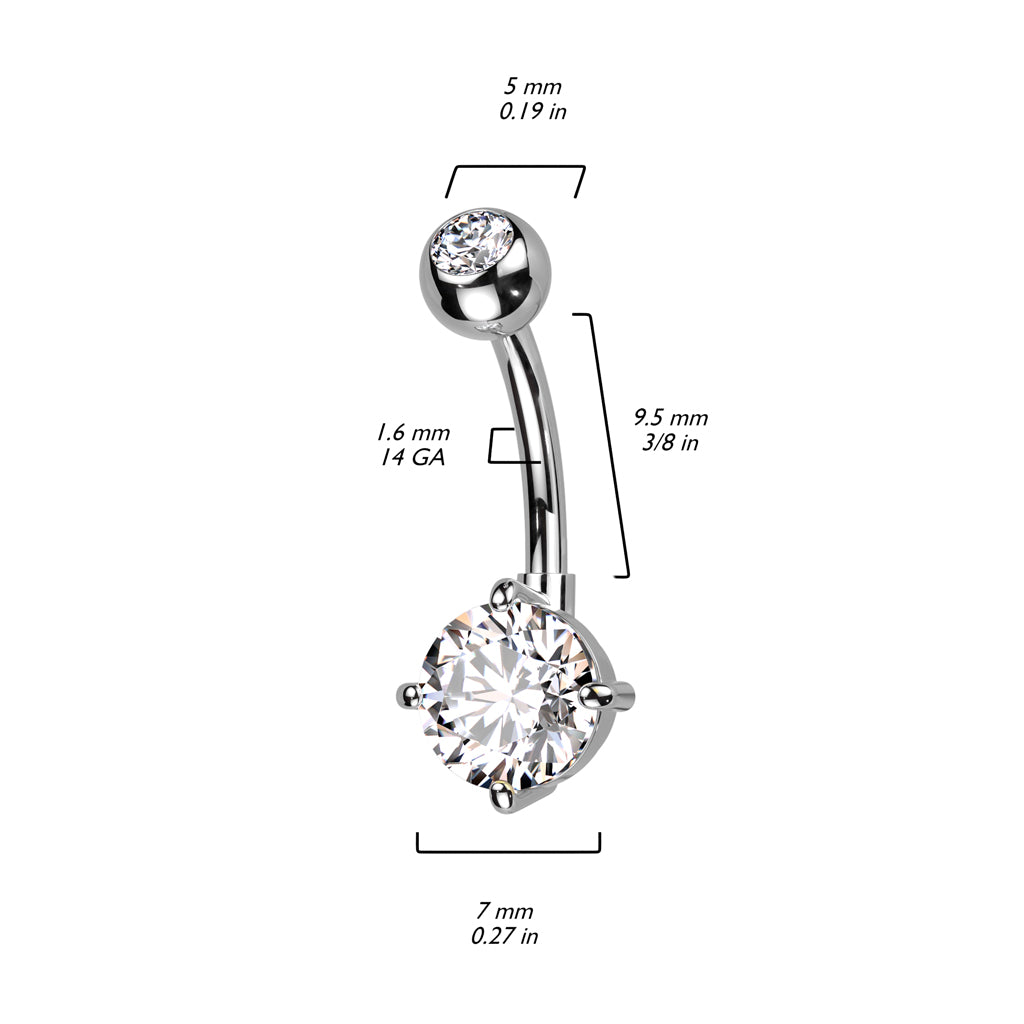 Belly Button Piercing Zirconia