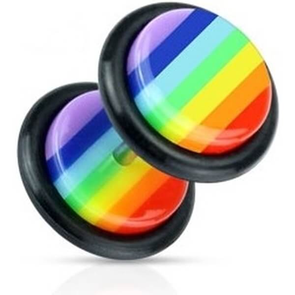 Acrylic Fake Plug Rainbow