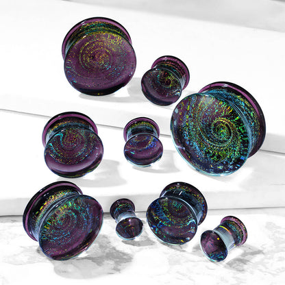 Verre Plug Verre Galaxy Swirl