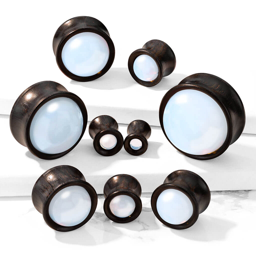 Plug Opal Ebony Wood