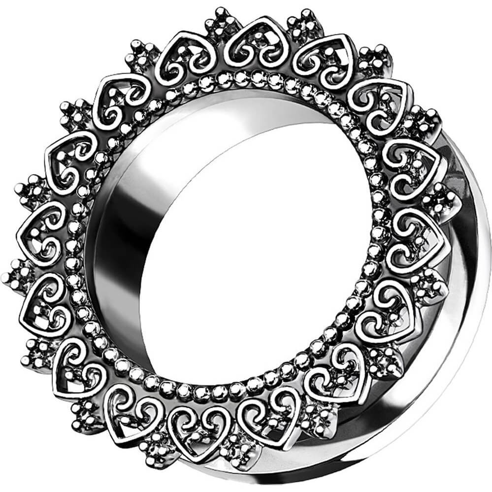 Tunnel Tribal Heart Silver