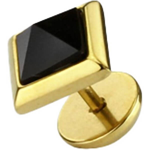 Fake Plug Pyramide Gold Innengewinde