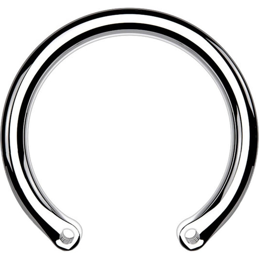 Titanium horseshoe pin 2 holes Internally Threaded