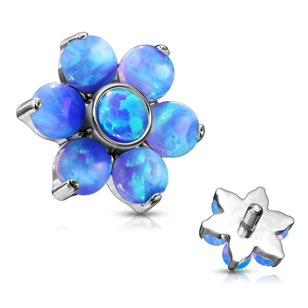 top flower opal prong setting Internally Threaded