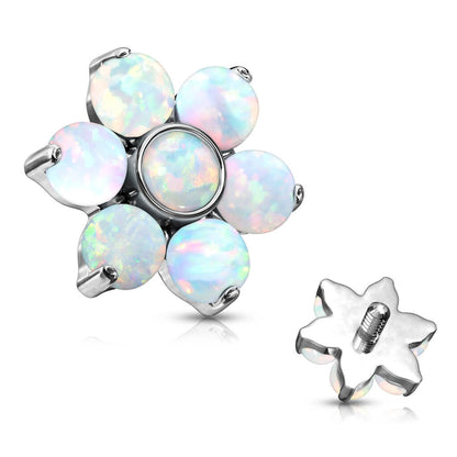 top flower opal prong setting Internally Threaded