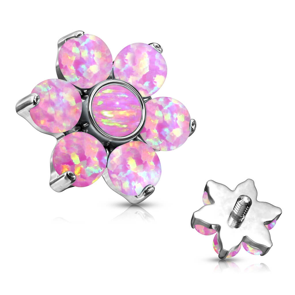 top flower opal prong setting Internally Threaded