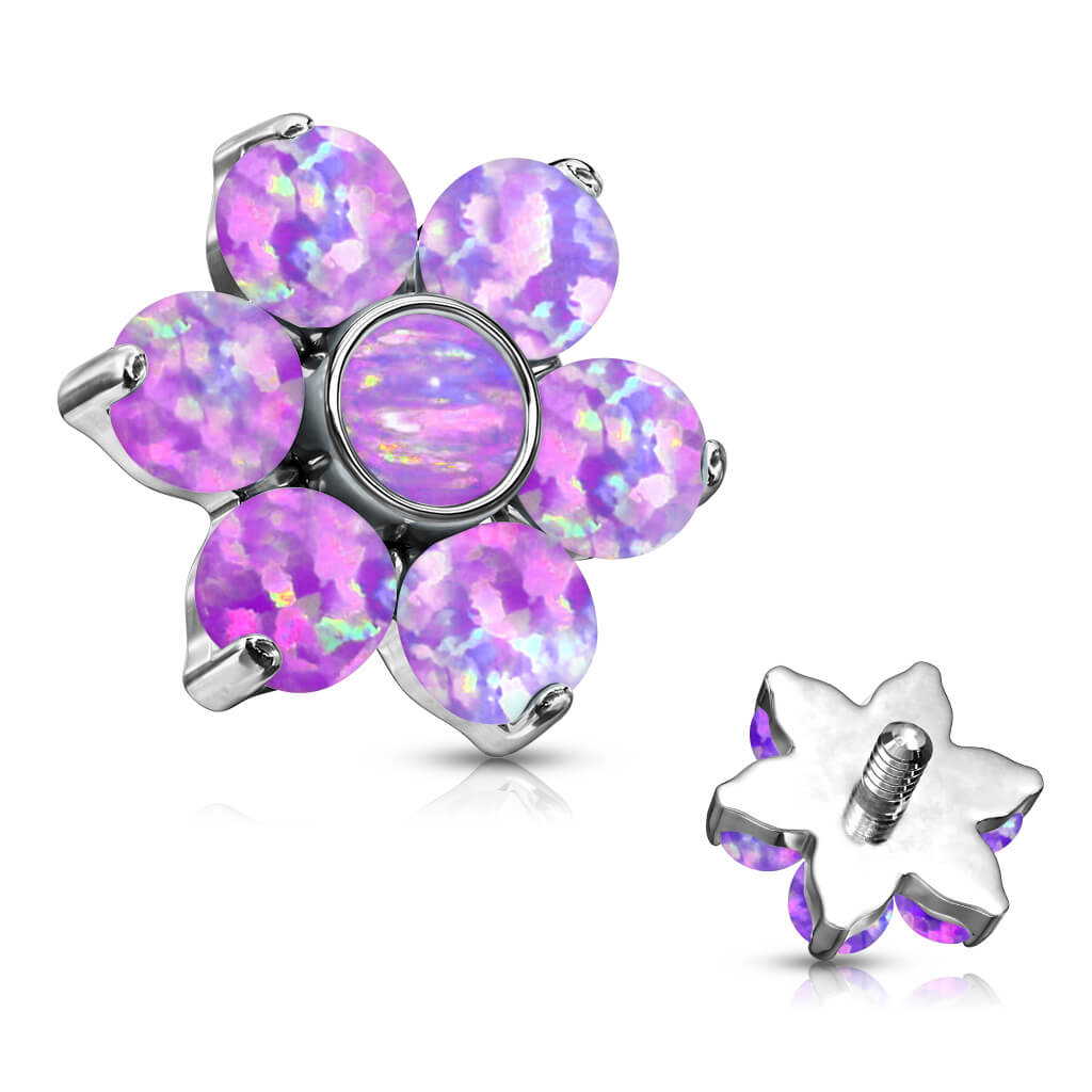 top flower opal prong setting Internally Threaded