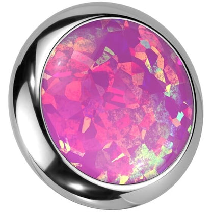 Titanium top round flat opal bezel setting Internally Threaded