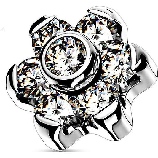 Titanium top flower zirconia Internally Threaded