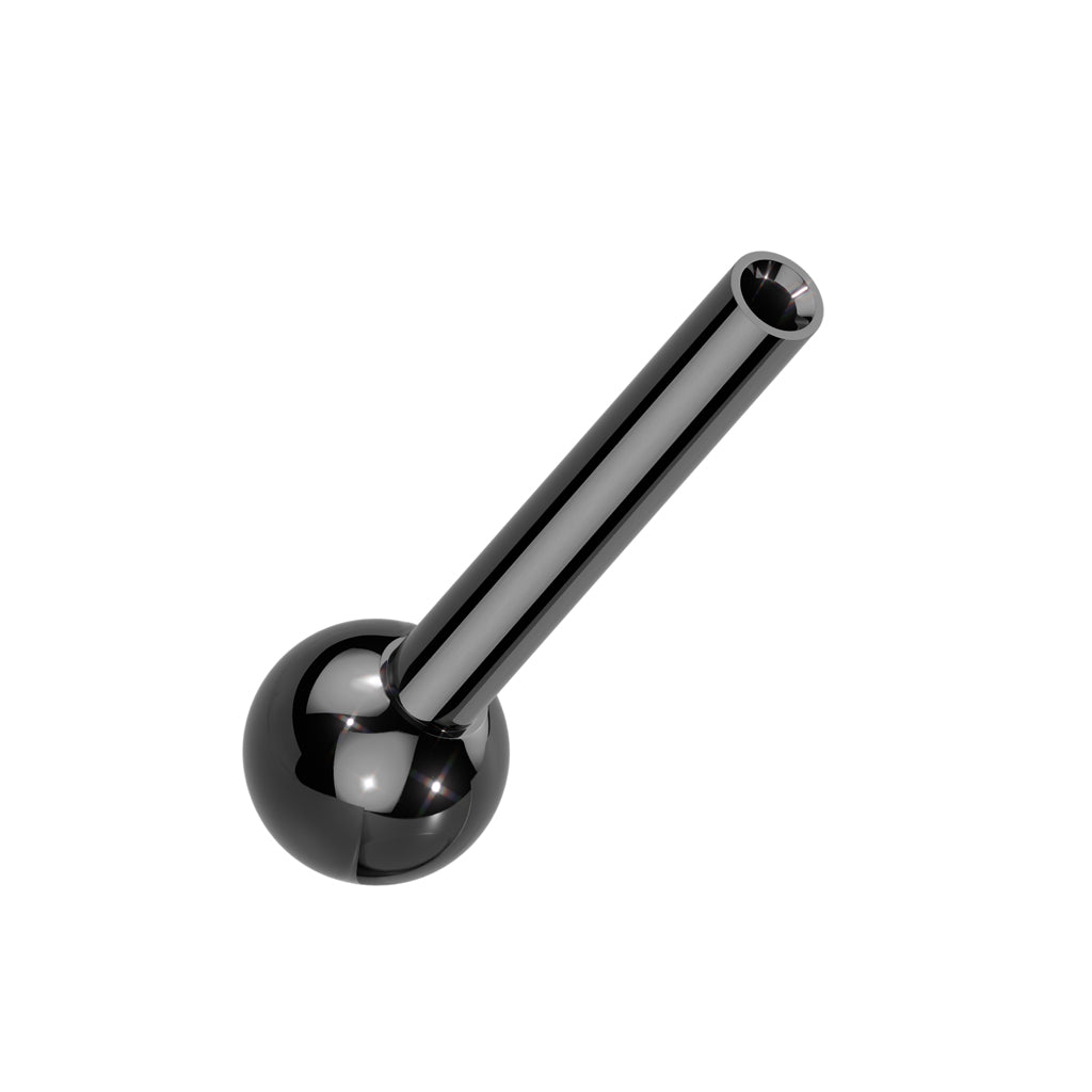 Titanium barbell bar with one ball Push-In