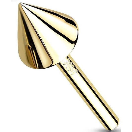 Solid Gold 14 Carat top spike Push-In