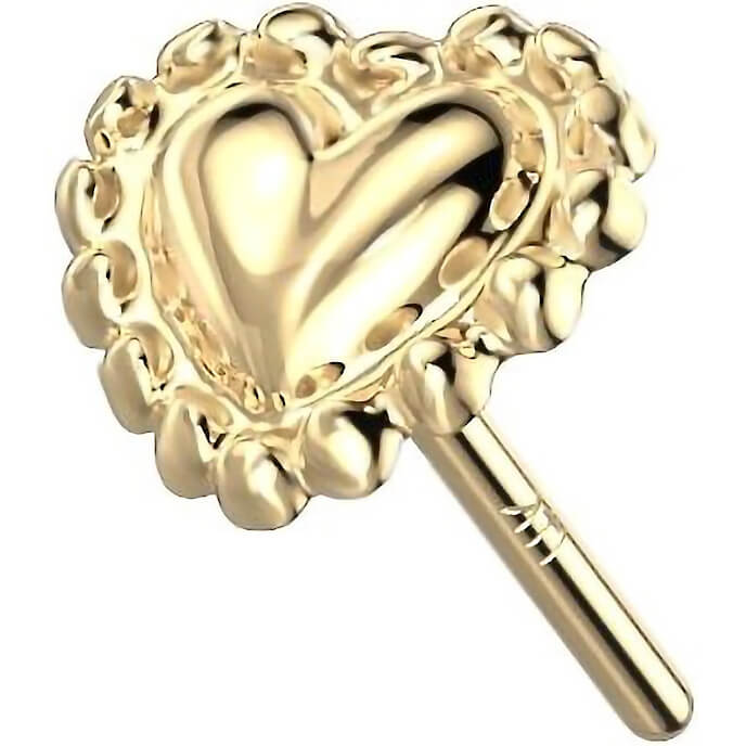 Oro 14 kt Superiore a Cuore Push-In