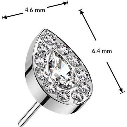 Titanium top teardrop zirconia Push-In