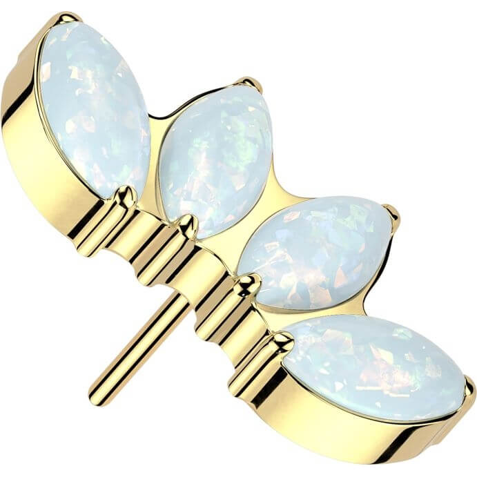 Titanium top marquise cut opal Push-In