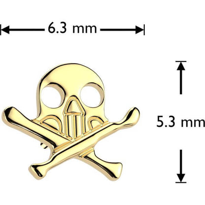 Titan Schädel Totenkopf Push-In