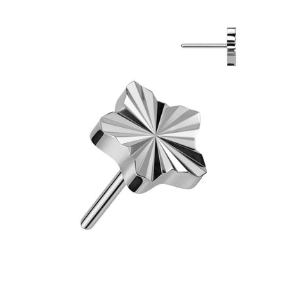 Titanium Top Star Diamond Cut Push-In