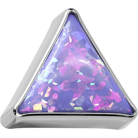 Titanium top triangle bezel setting opal Push-In