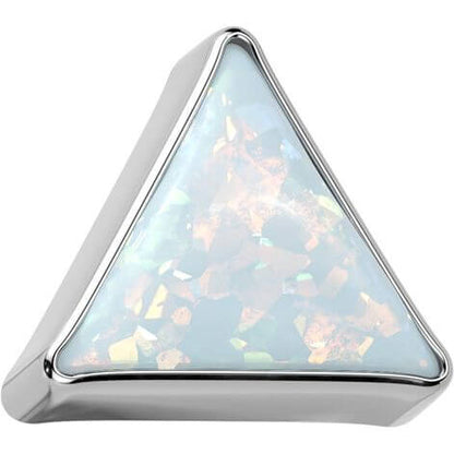 Titanium top triangle bezel setting opal Push-In