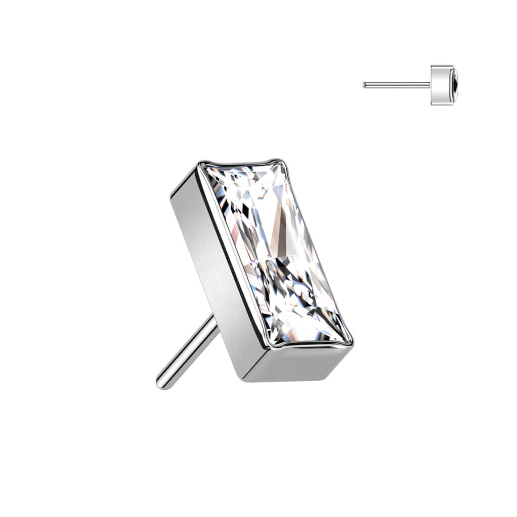 Titanium top rectangular zirconia Push-In