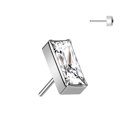 Titanium top rectangular zirconia Push-In