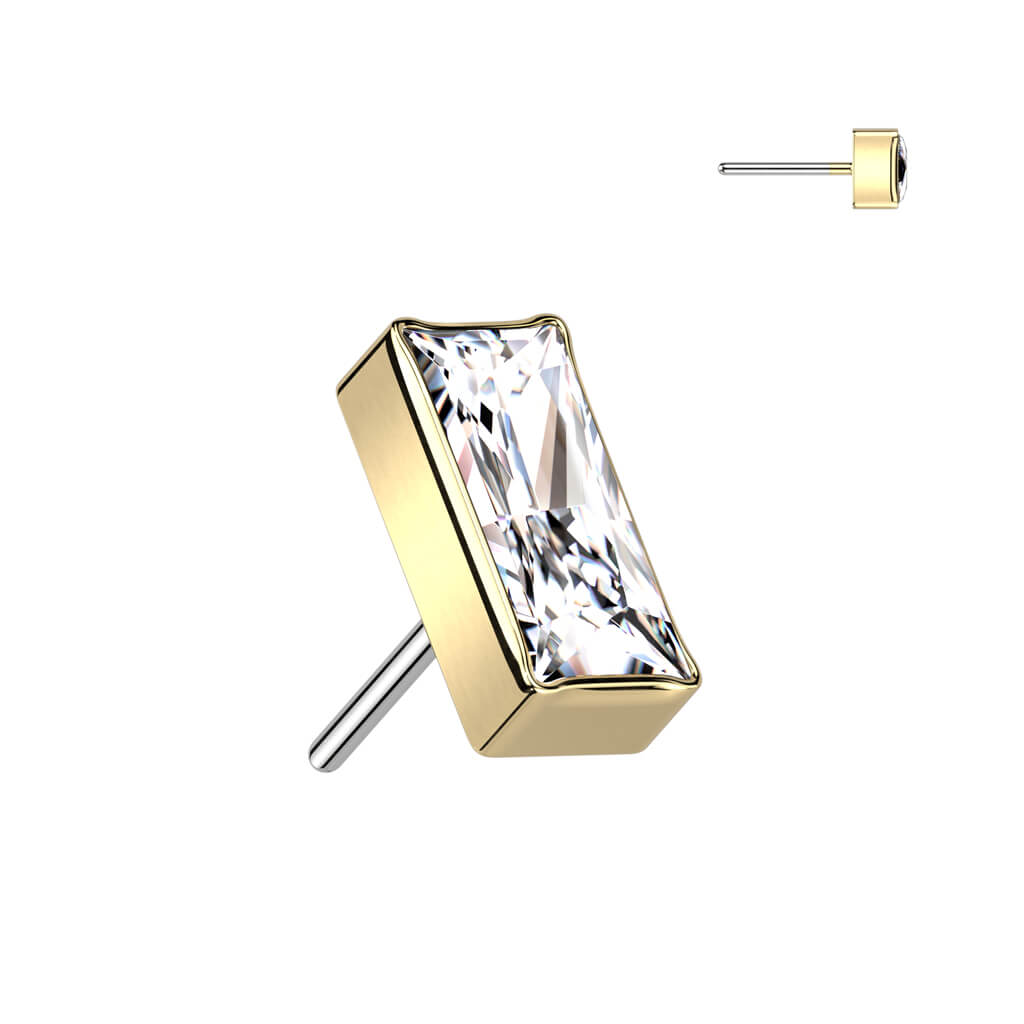 Titanium top rectangular zirconia Push-In