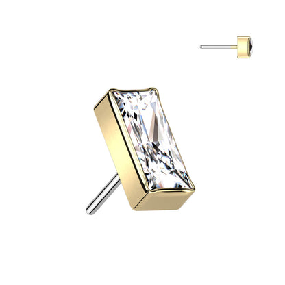 Titanium top rectangular zirconia Push-In