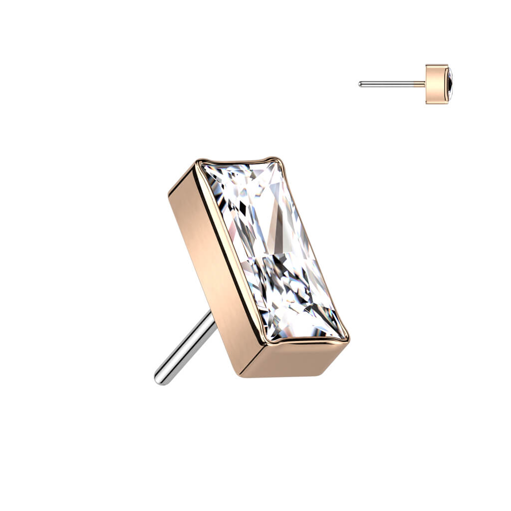 Titanium top rectangular zirconia Push-In