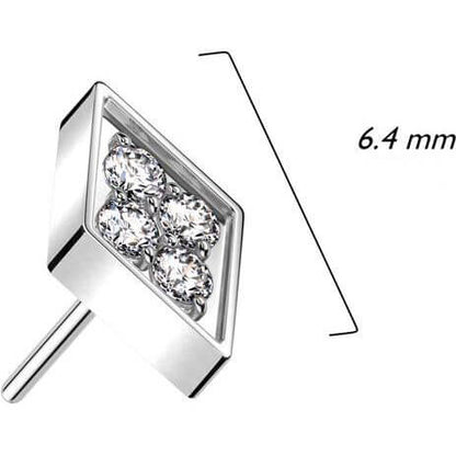 Titanium Diamand Cut Zirconia Push-In