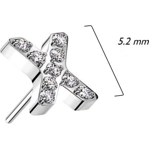 Titanium Zirconia Cross Push-In