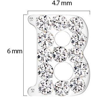 Titanium top alphabet initial zirconia Push-In