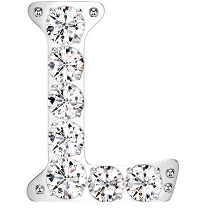 Titanium top alphabet initial zirconia Push-In