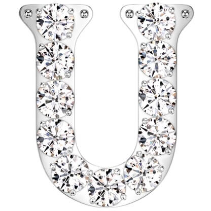 Titanium top alphabet initial zirconia Push-In