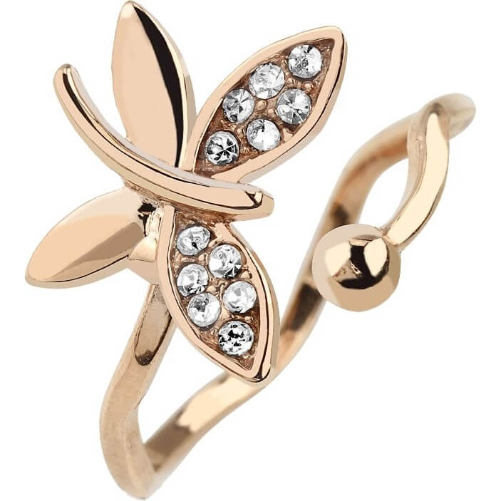 Butterfly Zirconia Adjustable Gold