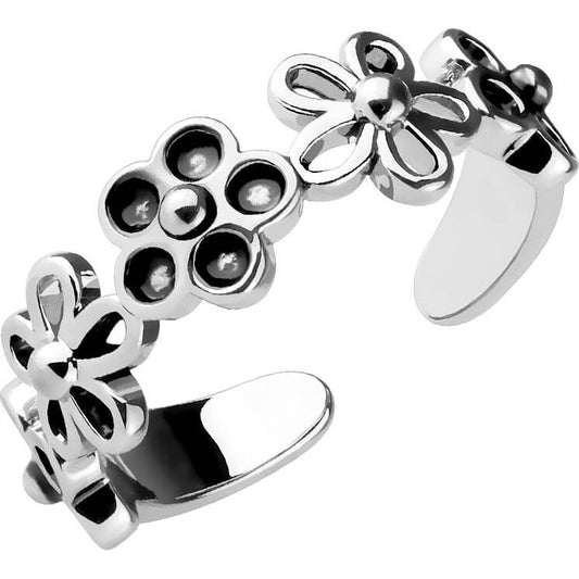 Flower Adjustable Silver